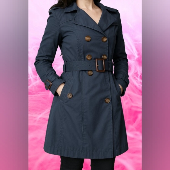 Atmosphere Jackets & Blazers - 🌟Atmosphere Navy Blue Trench Coat Size S🌟